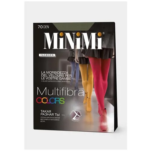 Колготки MiNiMi Multifibra Colors, 70 den, размер 4, хаки