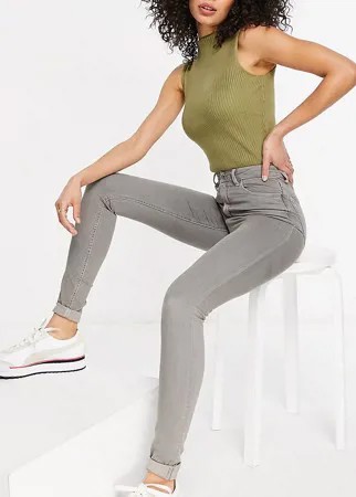 Серые джинсы скинни с высокой посадкой ASOS DESIGN Tall-Серый