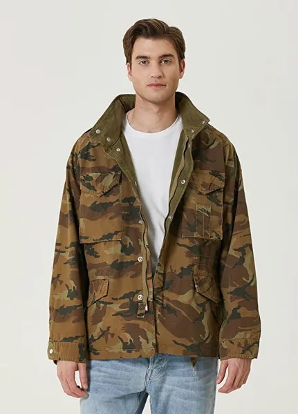 Remo пальто свободного кроя с капюшоном Allsaints, коричневый