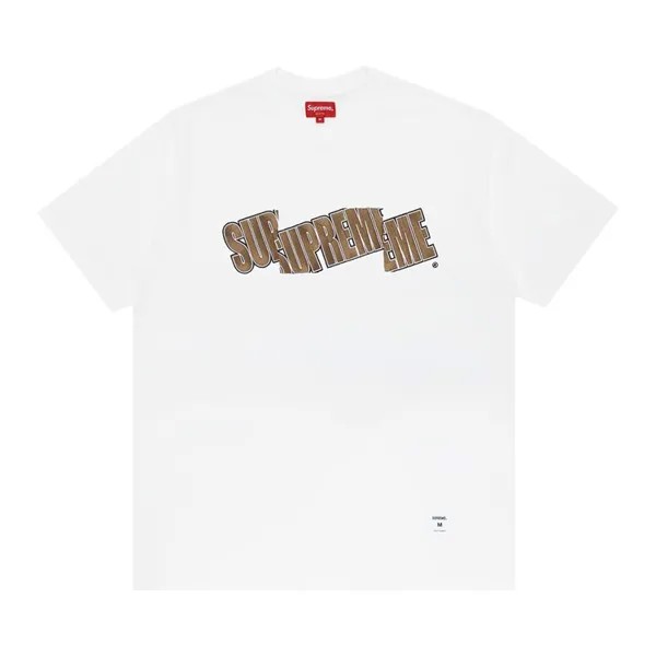 Футболка Supreme Cut Logo Short-Sleeve Top 'White', белый