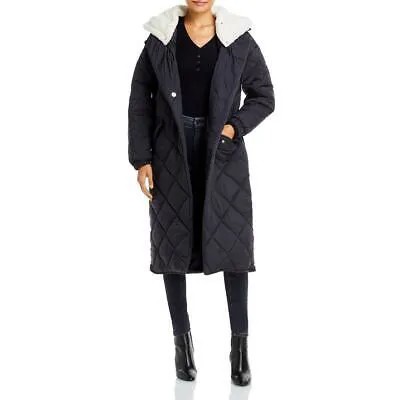 [BLANKNYC] Женское длинное черное стеганое пальто Catch The Drift Верхняя одежда M BHFO 9043