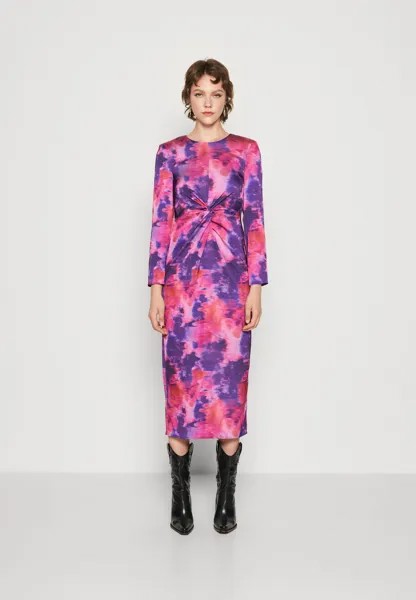 Платье из джерси VIRAVENNA KNOT MIDI VILA, розовый