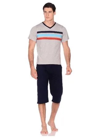Пижама мужская t-sod, TS4-3974/Gml002-серый-темно-синий, размер 2XL