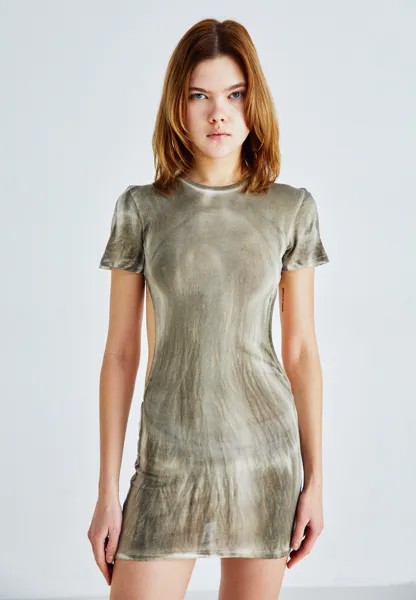 Платье из джерси DIRTY WASH DRESS Jaded London, серый
