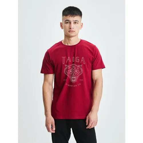 Футболка Taiga, размер XXL, бордовый