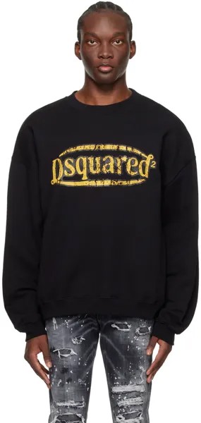 Черный свитшот с принтом Dsquared2