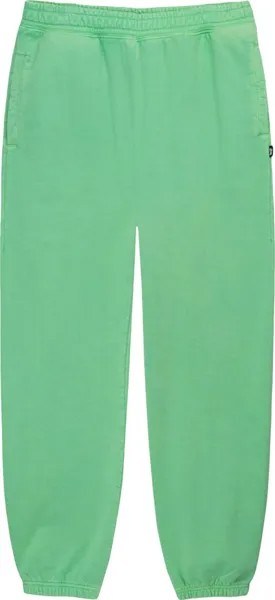 Брюки Stussy Pigment Dyed Fleece Pant 'Green', зеленый