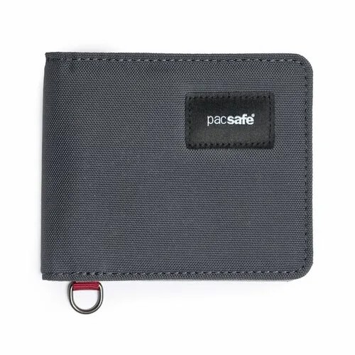 Кошелек PacSafe, фактура гладкая, серый