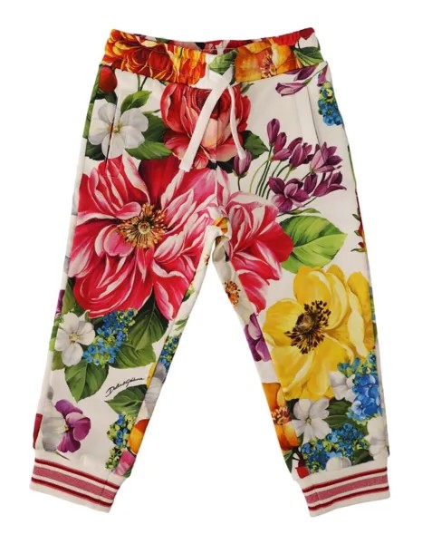 DOLCE - GABBANA Детские брюки Спортивные брюки с цветочным принтом Брюки для 3 лет 400 долларов США