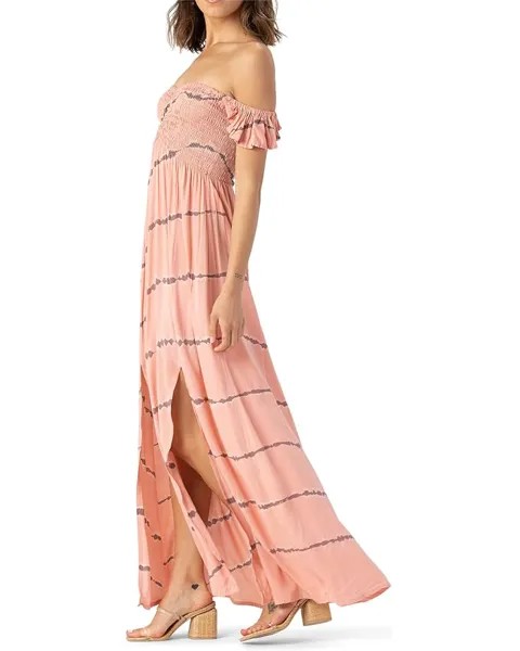 Платье Tiare Hawaii Hollie Maxi Dress, цвет Peach Vert Tie-Dye