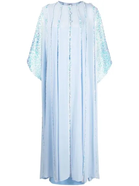 Baruni плиссированное платье макси Jasmine, синий