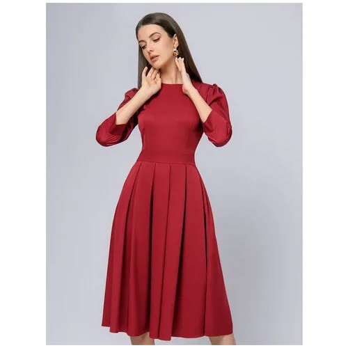 Платье 1001dress, размер 44, бордовый