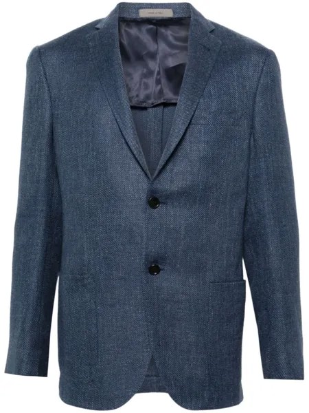 Corneliani твиловый однобортный пиджак, синий