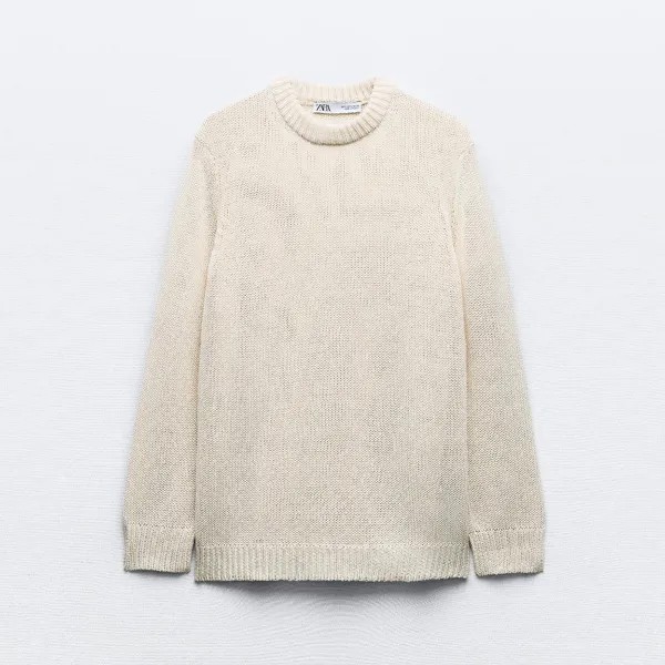 Свитер Zara Basic Plain Knit, кремовый