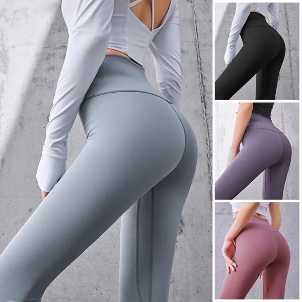 Одежда для йоги женские персиковые брюки на бедрах одежда для тренировок колготки с высокой талией стрейчевая нижняя одежда для бега спорт...