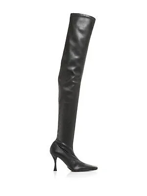 PROENZA SCHOULER Женские черные эластичные комфортные сапоги на каблуке с квадратным носком и пряжкой 36