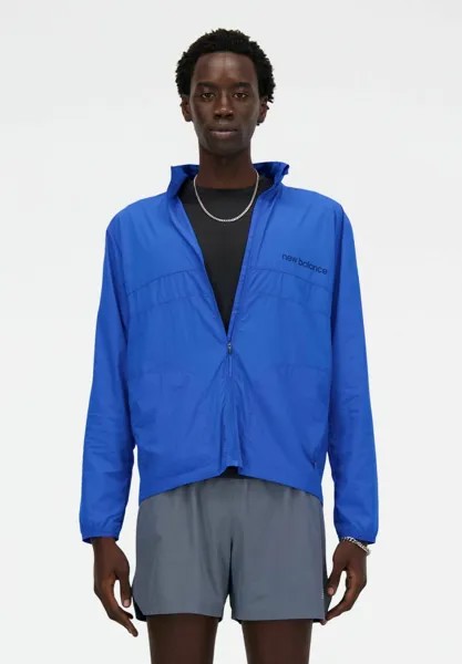 Легкая куртка ATHLETICS GRAPHIC PACKABLE New Balance, цвет blue