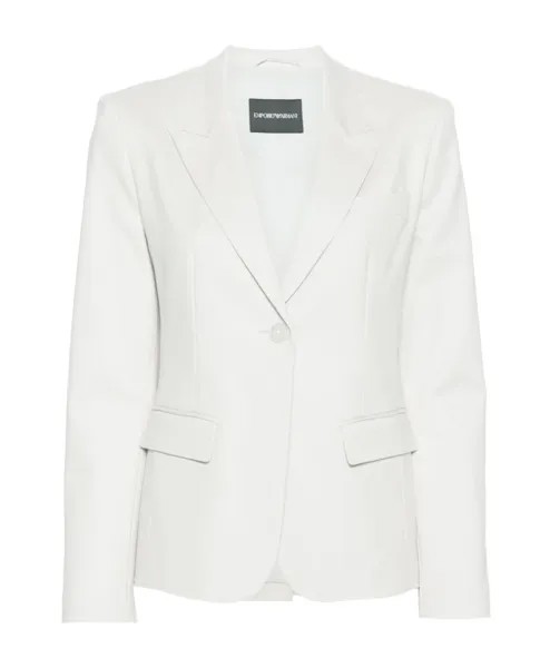 Куртка из смесового хлопка с остроконечными лацканами Emporio Armani, серый