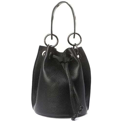 Сумка торба diva's bag, фактура зернистая, черный