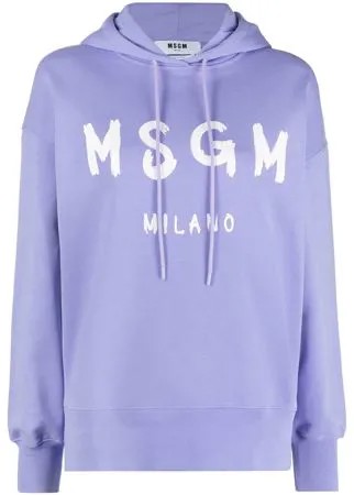 MSGM худи с кулиской и логотипом