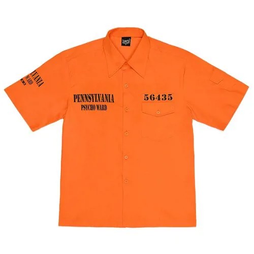 Рубашка тюремная LANCIA американская тюрьма штат Пенсильвания номер заключенного роба арестанта подарок мужчине психу байкеру