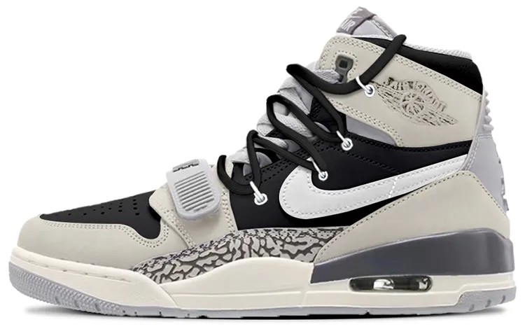 Кроссовки Jordan Legacy 312 Vintage Basketball Shoes Men High-top Gray, черный