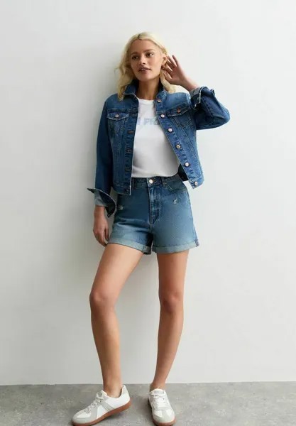 Джинсовые шорты Boyfriend New Look, синие