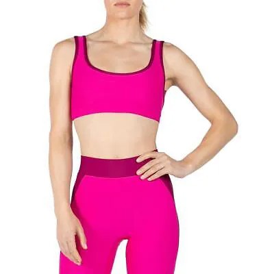 Женский спортивный бюстгальтер для фитнеса Heroine Sport Cresent розовый в рубчик XS BHFO 9686