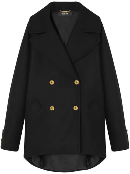 Versace бушлат из смесовой шерсти, черный
