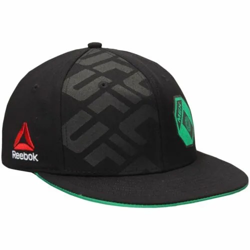 Мужская кепка Reebok UFC Mexico Authentic Fighter FVF Flex Hat - черный | Зеленый