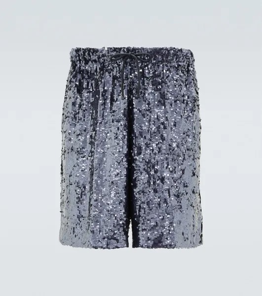 Шорты с пайетками Dries Van Noten, черный