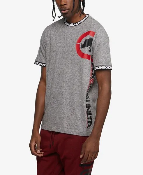 Мужская футболка-комбинация с короткими рукавами Ecko Unltd, серый