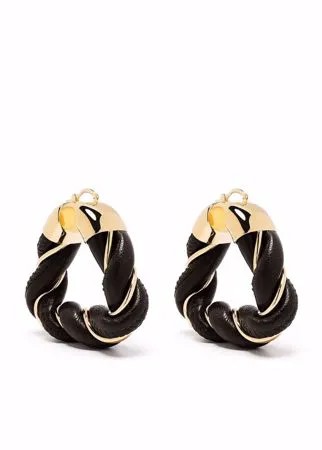 Bottega Veneta треугольные серьги-кольца