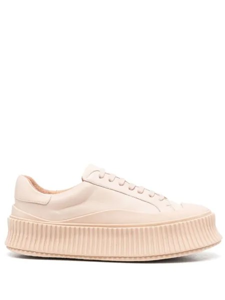 Jil Sander кроссовки на платформе, коричневый