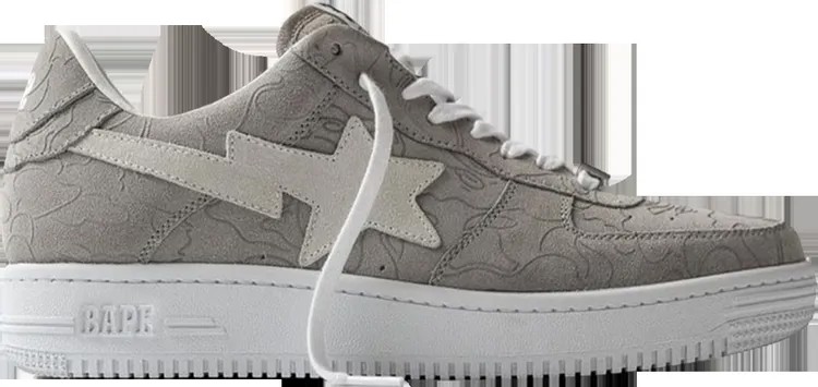 Кроссовки Solebox x Bapesta Light Grey Line Camo, серый