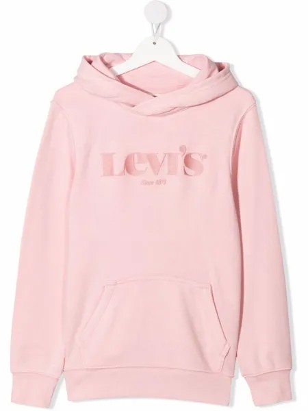 Levi's Kids худи с отделкой в рубчик и вышитым логотипом