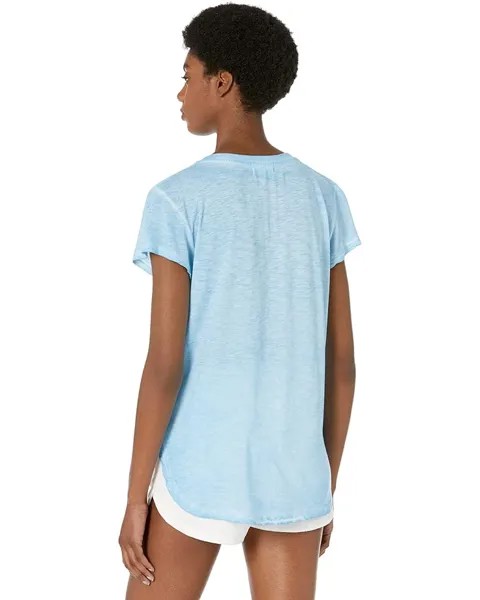 Футболка bella dahl Rib Neck V-Tee, цвет Amalfi Sky