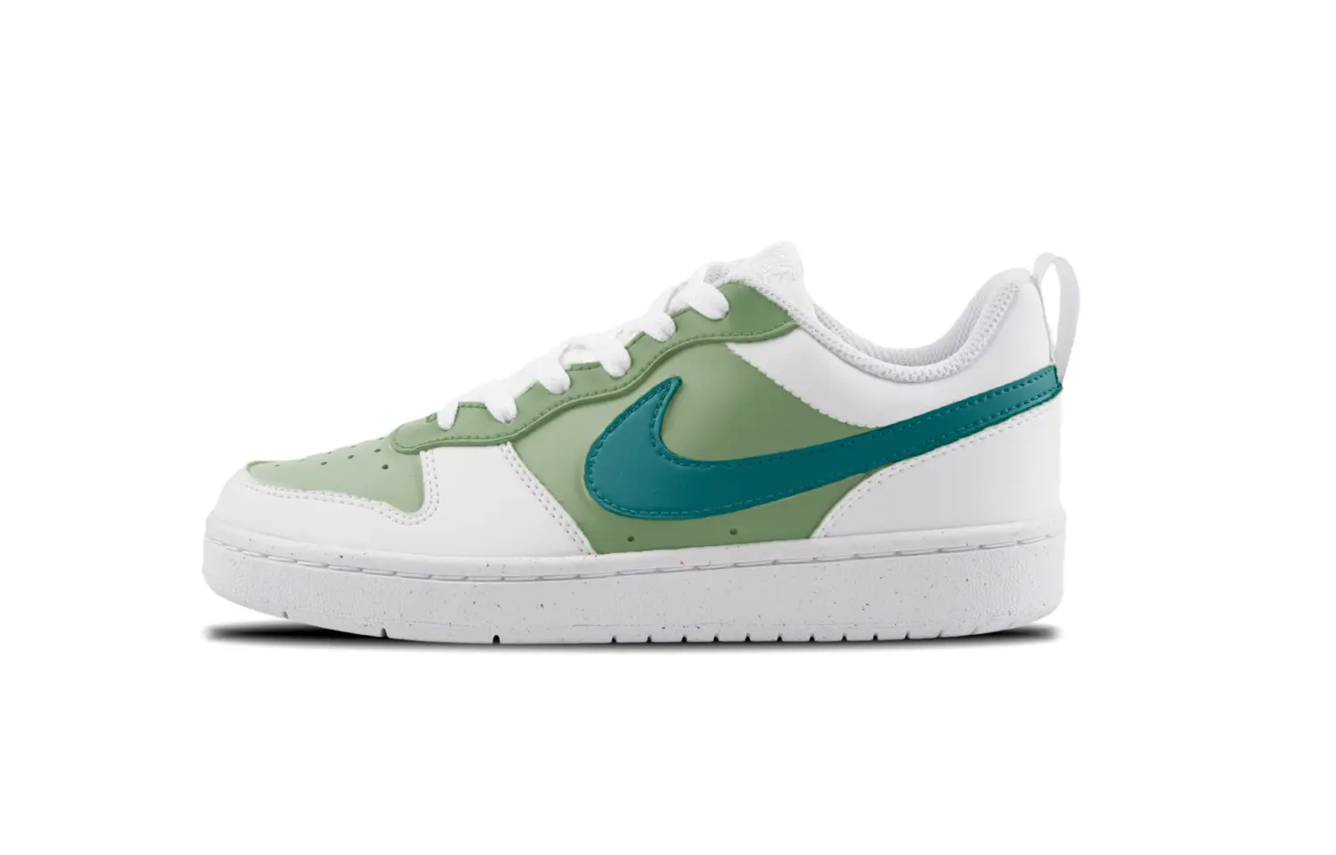 Кроссовки Nike Court Borough Skateboarding Shoes Women's Low-top White/green, зеленый