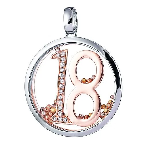 Серебряная подвеска с кубическим цирконием WS-S6725P-CRYST-001-WG JV