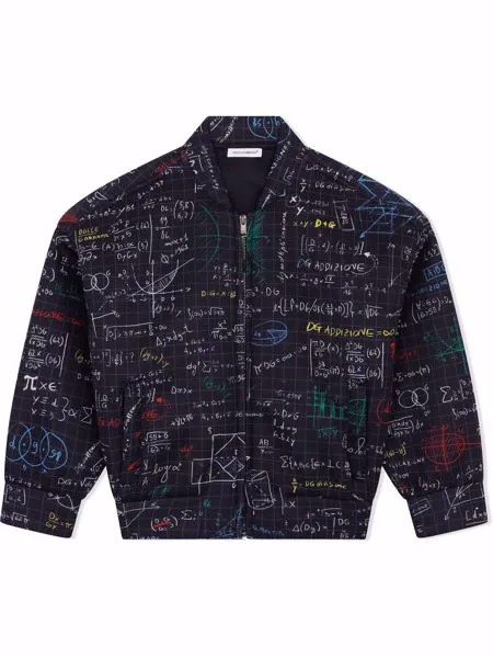 Dolce & Gabbana Kids бомбер с принтом