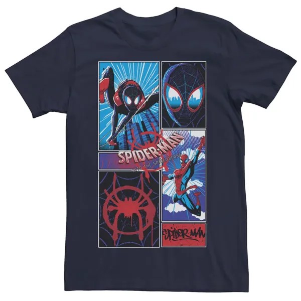 Мужской флисовый пуловер с рисунком «Человек-паук» Spiderverse Miles & Peter, футболка с рисунком Marvel