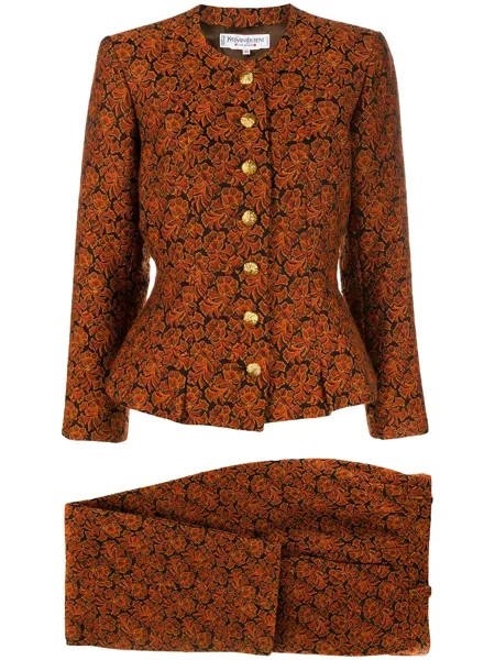 Yves Saint Laurent Pre-Owned костюм 1980-х годов с узором