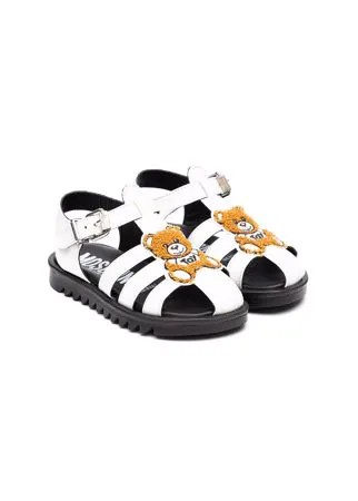 Moschino Kids сандалии с нашивкой