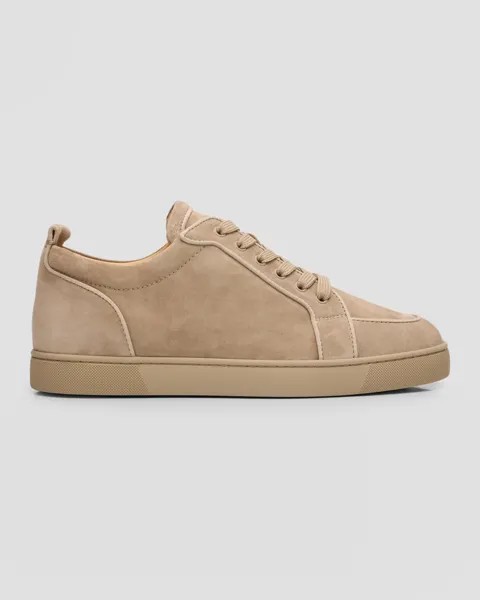 Мужские велюровые низкие кеды Rantulow Orlato Christian Louboutin, цвет Saharienne