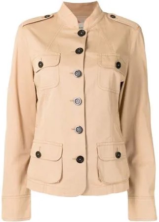 Burberry Pre-Owned куртка в стиле милитари с воротником-стойкой