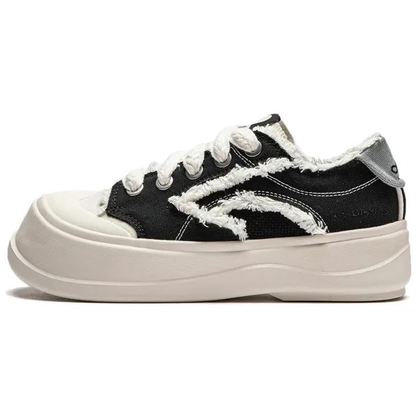 Кроссовки Disney X LINING Honey Platform Lifestyle Shoes Women's Low-top Black/off-white, черный/бежевый