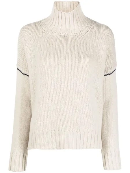 Woolrich джемпер с контрастной строчкой, нейтральный цвет