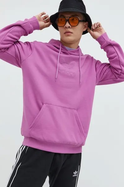 Хлопковая толстовка adidas Originals, розовый