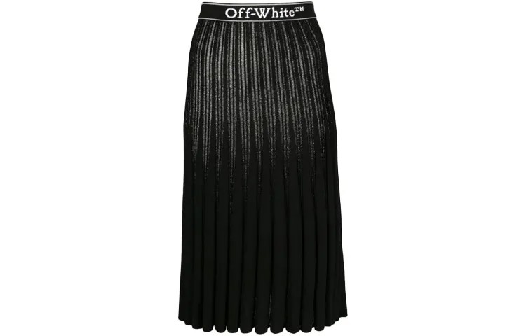 OFF-WHITE Женская повседневная длинная юбка, цвет Black