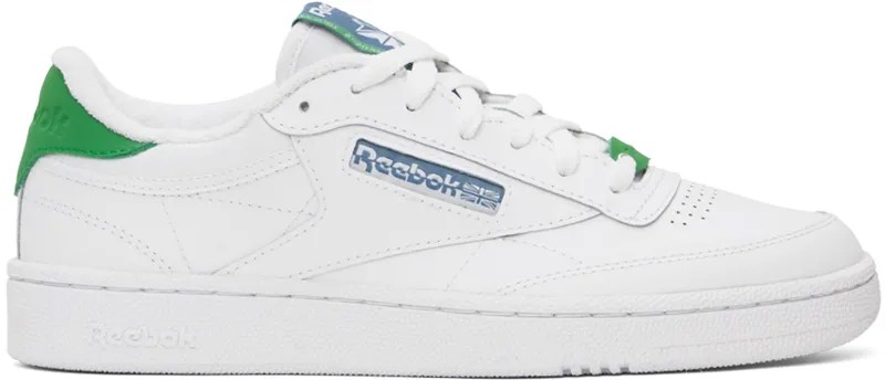 Бело-зеленые кроссовки Club C 85 Reebok Classics